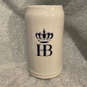Vintage Stoneware HB Hofbrauhaus German Tankard, Mug Beer Stein 1ltr, 1J mark